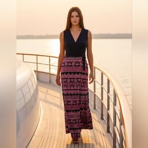 Enfocus Studio Navy and Pink Dress